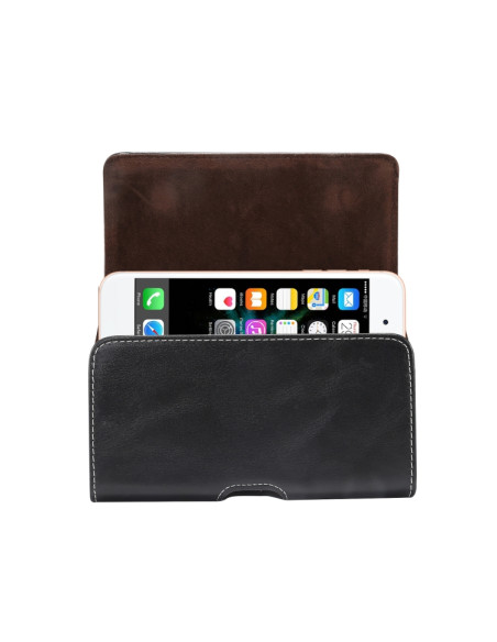 Marsupio Pelle Agnello Smartphone 6.0 Nero | Melacompro