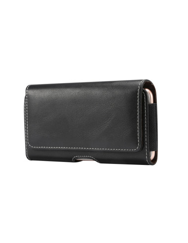 Marsupio Pelle Agnello Smartphone 6.0 Nero | Melacompro