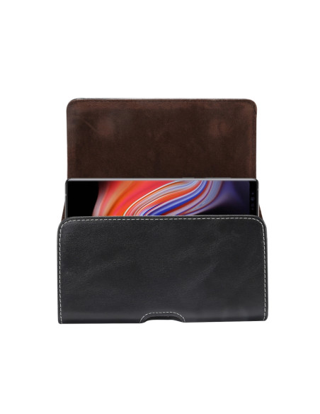 Marsupio Pelle Agnello Smartphone 6.0 Nero | Melacompro