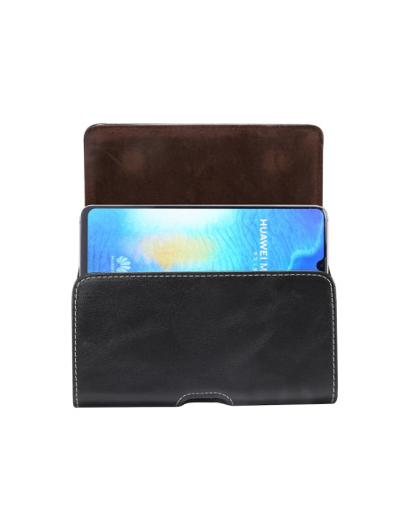 Marsupio Pelle Agnello Smartphone 6.0 Nero | Melacompro