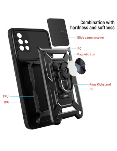 Cover Galaxy A51 4G Sliding Camera TPU PC Rosso | Melacompro