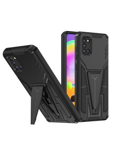 Cover Galaxy A31 PC + TPU Antiurto con Supporto Nero