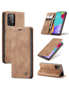 Cover Galaxy A52 5G Pelle Portafoglio Marrone | Melacompro