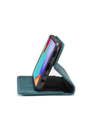 Cover Galaxy A52 5G Pelle Portafoglio Blu | Melacompro