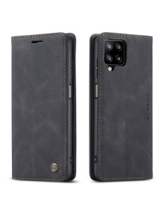 Cover Galaxy A12 Pelle Flip Portafoglio Nero | Melacompro 2
