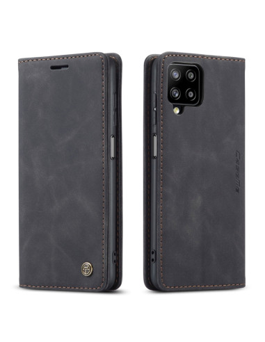 Cover Galaxy A12 Pelle Flip Portafoglio Nero | Melacompro