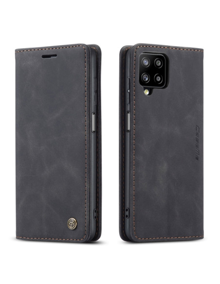 Cover Galaxy A12 Pelle Flip Portafoglio Nero | Melacompro
