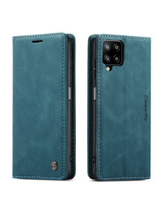 Cover Galaxy A12 Pelle Flip Portafoglio Blu | Melacompro 2