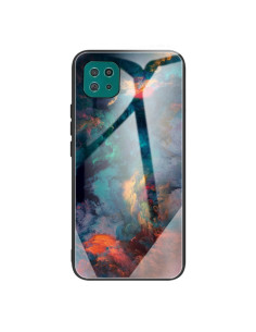 Cover Galaxy A22 5G Glass Antiurto Fiore Bianco