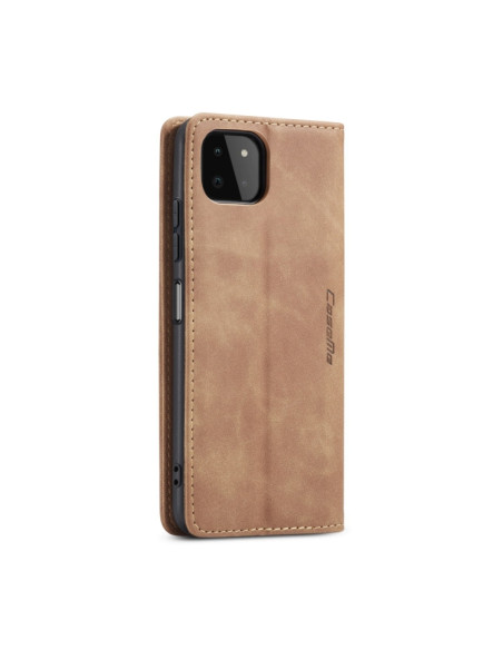 Cover Galaxy A22 5G Pelle Portafoglio Marrone | Melacompro