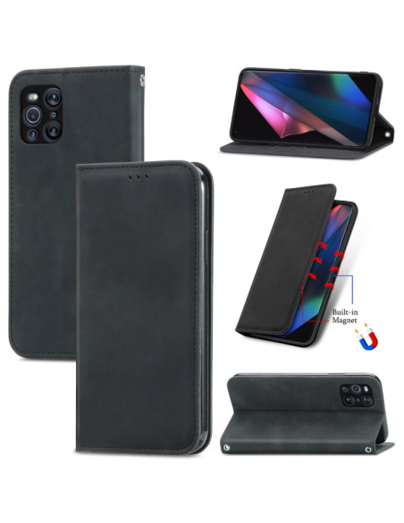 Cover OPPO Find X3 Pro Pelle Nero | Melacompro
