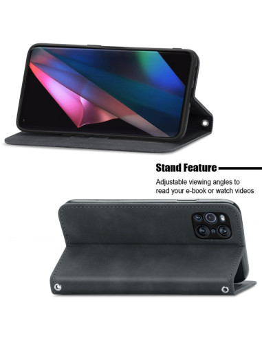 Cover OPPO Find X3 Pro Pelle Nero | Melacompro