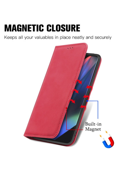 Cover OPPO Find X3 Pro Pelle Nero Rosso | Melacompro