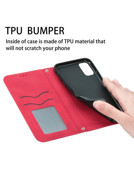 Cover OPPO Find X3 Pro Pelle Nero Rosso | Melacompro