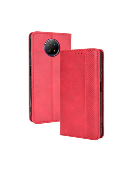 Cover Redmi Note 9T 5G Pelle Nero Rosso | Melacompro