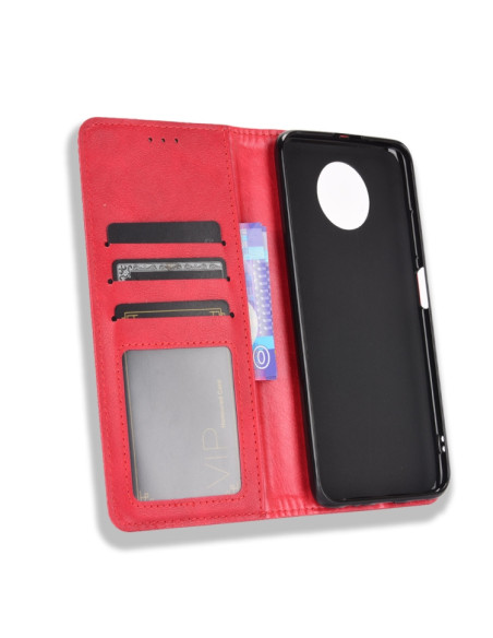 Cover Redmi Note 9T 5G Pelle Nero Rosso | Melacompro