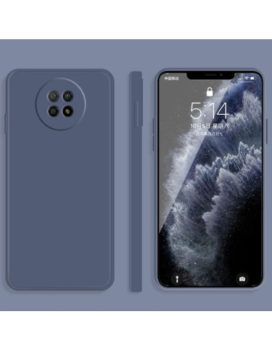 Cover Redmi Note 9 5G Silicone Blu Cielo Grigio | Melacompro