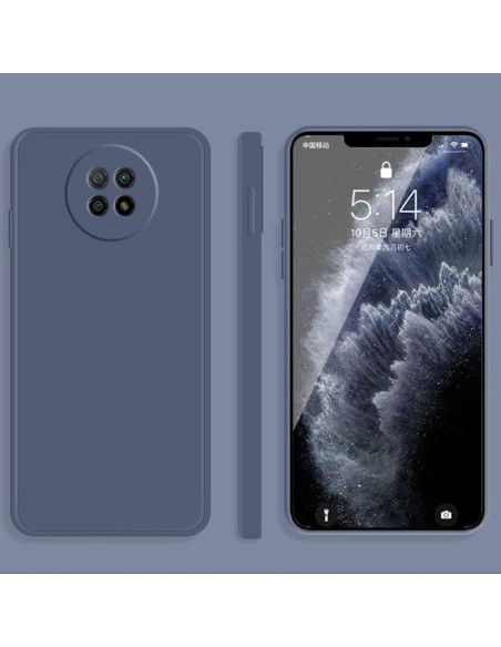 Cover Redmi Note 9 5G Silicone Blu Cielo Grigio | Melacompro