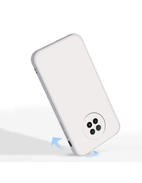 Cover Redmi Note 9 5G Silicone Blu Cielo Nero | Melacompro