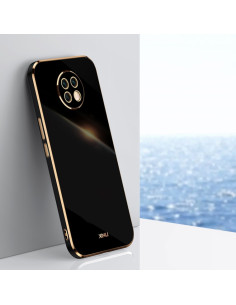 Cover Redmi Note 9 5G TPU Antiurto Bordi Oro Nero