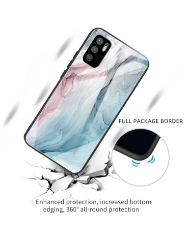 Cover Redmi Note 10 5G Glass Marmo Grigio Abstract Grigio | Melacompro