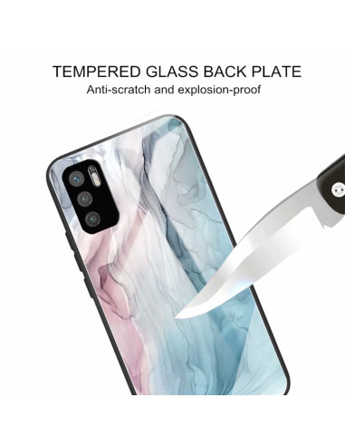 Cover Redmi Note 10 5G Glass Marmo Grigio Abstract Grigio | Melacompro