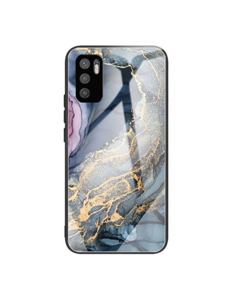 Cover Redmi Note 10 5G Glass Marmo Grigio Oro | Melacompro