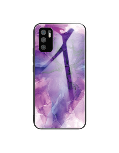 Cover Redmi Note 10 5G Glass Marmo Viola Abstract Viola | Melacompro