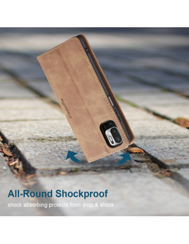 Cover Redmi Note 10 5G Pelle Nero Marrone | Melacompro