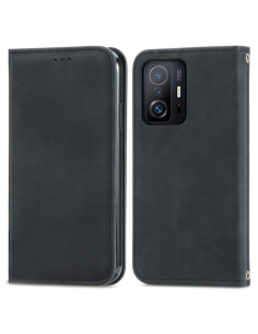 Cover Xiaomi Mi 11T Pelle Nero Flip | Melacompro 2
