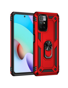 Cover Redmi 10 TPU + PC Nero Supporto Rosso | Melacompro 2