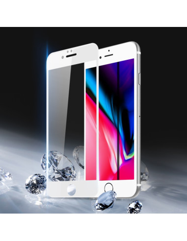 Vetro Temperato iPhone 8 Plus 9H Bianco | Melacompro