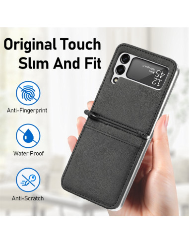 Cover Galaxy Z Flip3 5G Pelle Nero | Melacompro