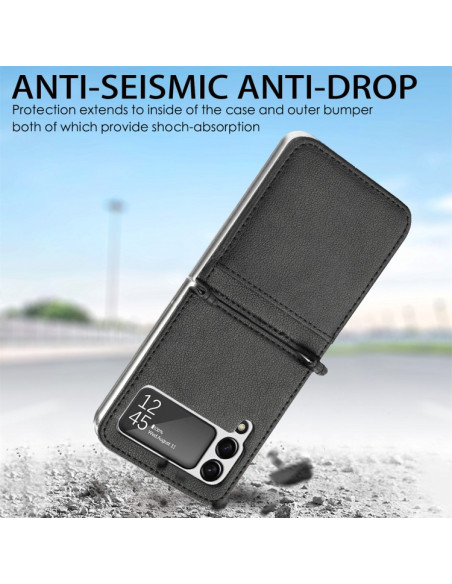Cover Galaxy Z Flip3 5G Pelle Nero | Melacompro