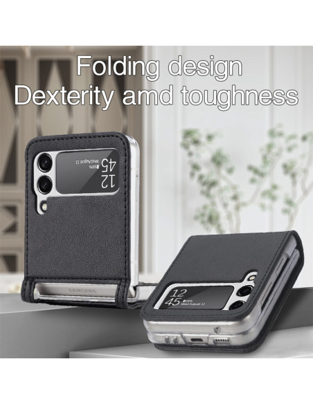 Cover Galaxy Z Flip3 5G Pelle Nero | Melacompro