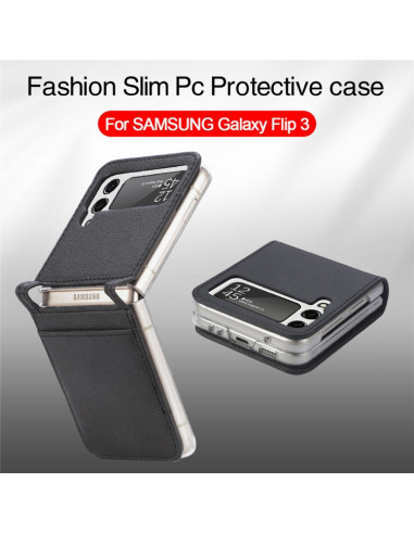 Cover Galaxy Z Flip3 5G Pelle Nero | Melacompro