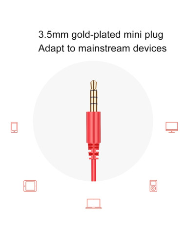 Auricolare JR-EL112S Conch II Jack 3.5mm Rosso | Melacompro