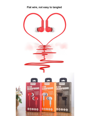 Auricolari Joyroom E106 3.5mm Microfono Nero | Melacompro