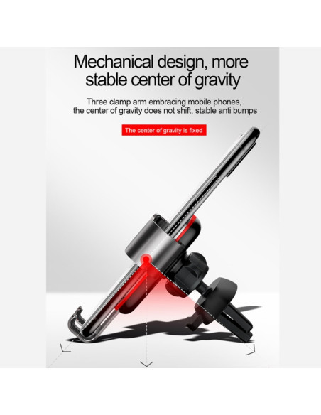 Supporto Auto Baseus Alluminio Nero | Melacompro