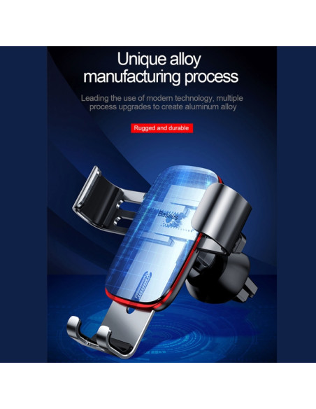 Supporto Auto Baseus Alluminio Nero | Melacompro