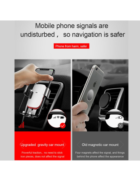 Supporto Auto Baseus Alluminio Nero | Melacompro