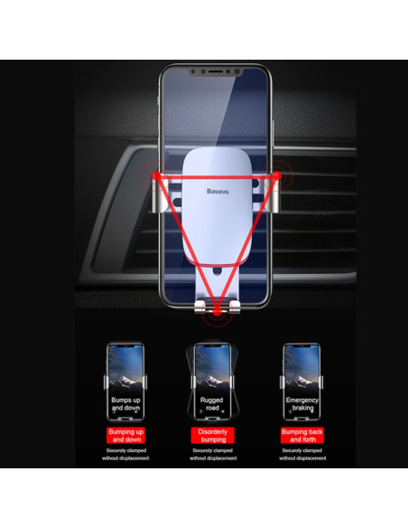 Supporto Auto Baseus Alluminio Nero | Melacompro