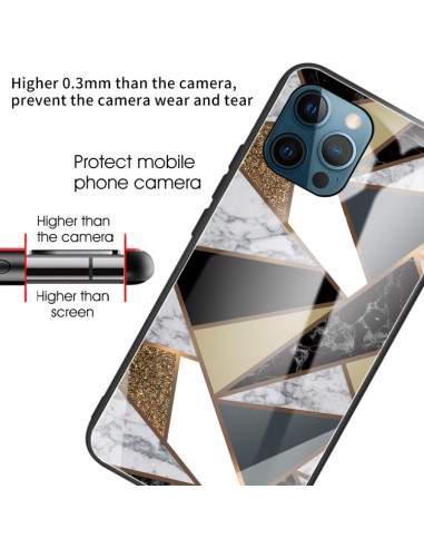 Cover iPhone 13 Pro Max Glass Marmo | Melacompro