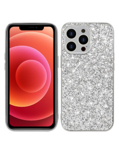 Cover iPhone 13 Pro TPU Antiurto Glitterato Oro Rosa Argento