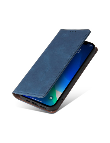 Cover iPhone 13 Pro Max Pelle PU Blu | Melacompro