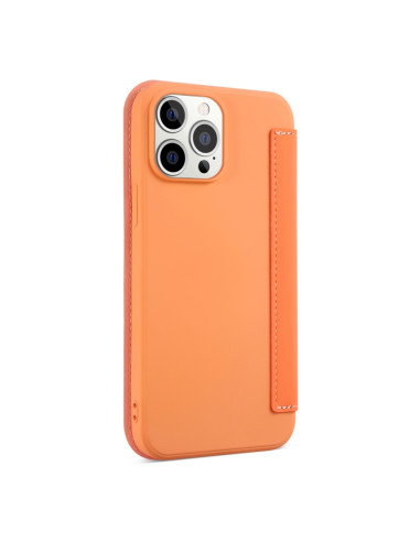 Cover iPhone 13 Pro Max Pelle PU Arancione | Melacompro