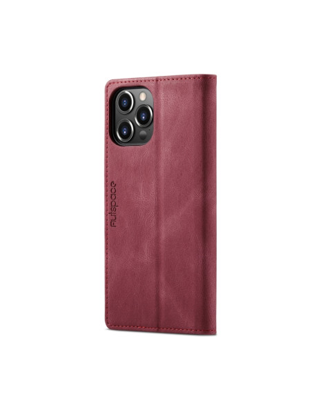 Cover iPhone 13 Pro PU Leather Flip Wine Rosso | Melacompro