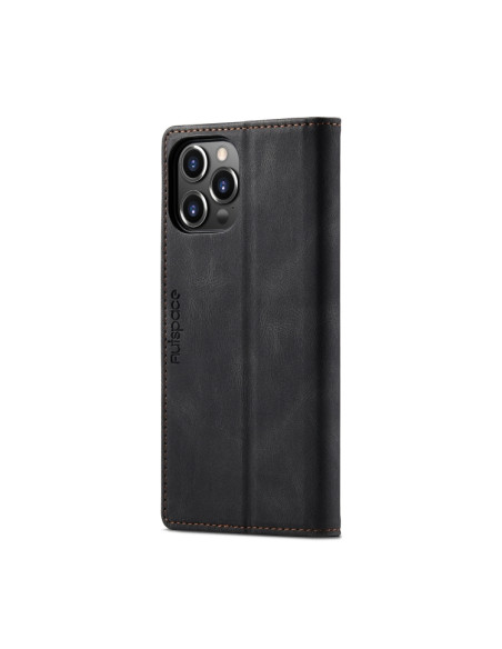 Cover iPhone 13 Pro PU Leather Flip Nero | Melacompro