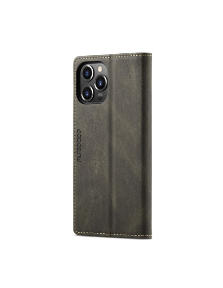 Cover iPhone 13 Pro PU Leather Flip Coffee | Melacompro