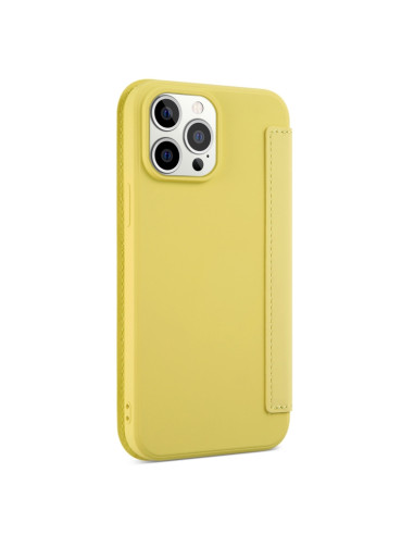 Cover iPhone 13 Pro Max Pelle PU Giallo | Melacompro